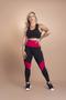 Imagem de Conjunto Fitness Feminino Calça Legging Cintura Alta Detalhe E Top Nadador Liso Academia Treino Moda F7 NEW STYLE