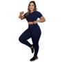 Imagem de Conjunto Fitness Feminino Calça Legging e Cropped Academia