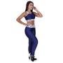 Imagem de Conjunto Fitness Feminino Legging Cós Transpasse + Top Bojo Cirrê 3D Elástico Personalizado Orbis