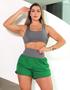 Imagem de Conjunto Fitness Feminino Running Top com Bojo e Short com Bolsinhos Laterais