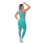 Imagem de Conjunto Fitness Feminino Top/Calça Legging Compressão Poliamida Zero Transparência UV50+