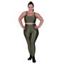 Imagem de Conjunto Fitness Plus Size 3D Cropped Legging Cintura Alta - BÁRBARA PLUS