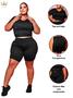 Imagem de Conjunto fitness Plus size GG XGG EXGG Short e top de Manga