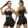 Imagem de Conjunto Fitness Short e Top Levanta Bum Bum kit Academia