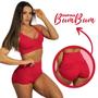 Imagem de CONJUNTO FITNESS SHORTINHO EMPNA BUMBUM E TOP VERMELHO - Tam Único 