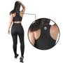 Imagem de Conjunto Fitness Top e Legging Tela pra Academia e Ginástica - NEVER GIVE UP