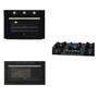 Imagem de Conjunto Forno 50L 127v , Micro-ondas 25L 127v , Cooktop 5B TC  Linha Infinity Preto