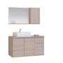 Imagem de Conjunto gabinete banheiro completo prisma 80cm madeirado inteiro