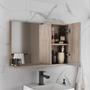 Imagem de Conjunto Gabinete Banheiro CROSS 60cm - Gabinete + Cuba + Espelheira 