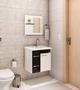 Imagem de Conjunto Gabinete de banheiro suspenso Gênova 2 gav+espelho c/pia preto - A.J. Rorato