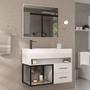 Imagem de Conjunto Gabinete para Banheiro com Espelheira New 80
