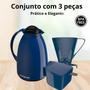 Imagem de Conjunto Garrafa Térmica 650ml com Açucareiro Colher e Suporte Filtro Café