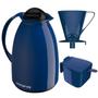 Imagem de Conjunto Garrafa Térmica 650ml com Açucareiro Colher e Suporte Filtro Café