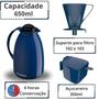 Imagem de Conjunto Garrafa Térmica 650ml com Açucareiro Colher e Suporte Filtro Café