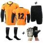 Imagem de Conjunto Goleiro 4x1 CACADOR Bermuda ML pto/lrja - Placar