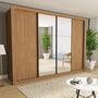 Imagem de Conjunto Guarda Roupa Casal Premium 279,3cm com Espelho 4 Portas e Cômoda 1 Porta 4 Gavetas