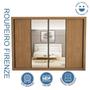 Imagem de Conjunto Guarda Roupa Casal Premium 279,3cm com Espelho 4 Portas e Cômoda 1 Porta 4 Gavetas