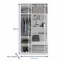 Imagem de Conjunto Guarda Roupa Modulado 9003 Free Branco Be Mobiliario