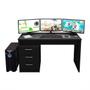 Imagem de Conjunto Home Office 2 Peças Mesa Gamer e Estante 5 Prateleiras Móveis Leão