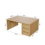 Imagem de Conjunto Home Office 4 Peças 2 Mesas 120cm 2 Gaveteiros Ficus CabeCasa MadeiraMadeira