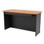 Imagem de Conjunto Home Office Mesa de Escritório Ripada 135cm com Gaveta 1 Estante 2 Portas Espresso Móveis