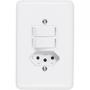 Imagem de Conjunto Ilumi 4X2 Branco Com Placa(2Simples+Tomada 10A) 20210