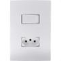 Imagem de Conjunto Ilumi I9-Inove Branco Com Placa 1 Simples + Tomada 2P+T. 10A. - 94200