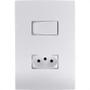 Imagem de Conjunto Ilumi I9-Inove Branco Com Placa 1 Simples + Tomada 2P+T. 10A. - 94200