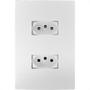 Imagem de Conjunto Ilumi I9-Inove Branco Com Placa 2 Tomadas 10A. - 94120 Monobloco