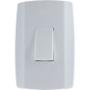 Imagem de Conjunto Ilumi Slim 4X2 Branco Com Placa (1Simples Vertical) 8017