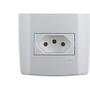Imagem de Conjunto Ilumi Slim 4X2 Branco Com Placa (2Tomada 20A) 80121