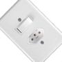 Imagem de Conjunto Ilumi Stylus Branco Com Placa 1 Simples + Tomada 2P+T. 20A. 20201