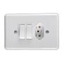 Imagem de Conjunto Ilumi Stylus Branco Com Placa 2 Paralelo + 1 Tomada 2P+T. - 20300