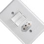 Imagem de Conjunto Ilumi Stylus Branco Com Placa 2 Simples + Tomada 2P+T. 20A. - 20211