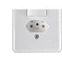 Imagem de Conjunto Ilumi Stylus Branco Com Placa 2 Simples + Tomada 2P+T. 20A. - 20211