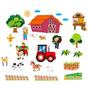 Imagem de Conjunto Imantado Fazendinha Brinquedo Infantil Educativo
