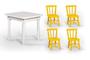 Imagem de Conjunto Infantil 60x60 Com 4 Cadeiras - Amarelo - JM Móveis