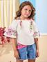 Imagem de Conjunto Infantil Animê Verão Shorts Jeans com Bandana e Bata Minnie e Mickey Disney