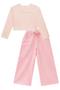 Imagem de Conjunto Infantil Blusa Calça Wide Leg