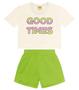 Imagem de Conjunto Infantil Blusa Com Shorts Rovi Kids Bege