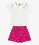 Imagem de Conjunto Infantil Blusa Com Shorts Saia Rovi Kids Branco