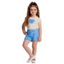 Imagem de Conjunto infantil blusa cotton shorts off white glinny