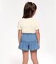 Imagem de Conjunto Infantil Blusa E Shorts Jeans Trick Nick Bege