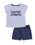 Imagem de Conjunto Infantil Blusa e Shorts Nini & Bambini Sonhos Azul e Jeans