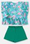 Imagem de Conjunto Infantil Blusa Floral e Short Up Baby