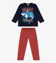 Imagem de Conjunto Infantil Blusão Com Calça Shark Rovi Kids Azul