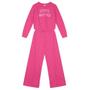 Imagem de Conjunto Infantil Blusão Cropped Calça Wide Leg Menina Rosa