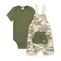 Imagem de Conjunto Infantil Body Jardineira Moletom Camuflado Luc.Boo