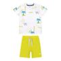 Imagem de Conjunto Infantil Camisa Flamê Manga Curta Estampada E Bermuda Piquet Com Elástico e Cordão Charpey