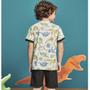 Imagem de Conjunto Infantil Camiseta Bermuda Sarja Dinossauro Luc.Boo